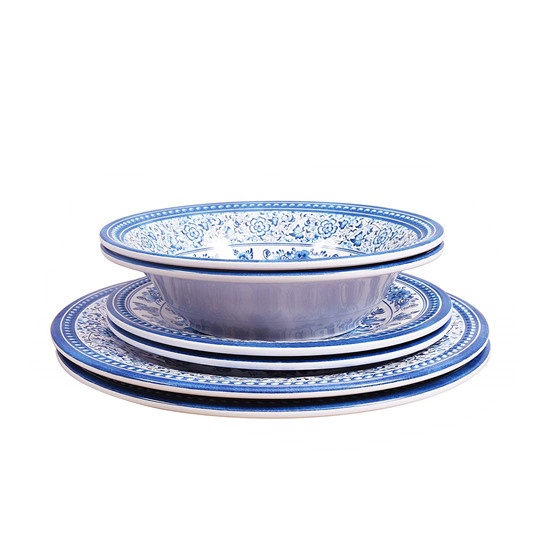 bead edge melamine dinner set