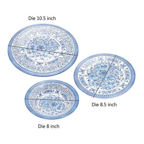 bead edge melamine dinner set