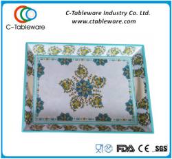 melamine tray with handle