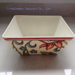 melamine square bowl