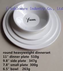 round dinner set heavyweight melamine