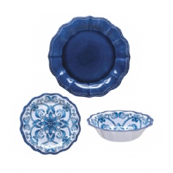 12pcs Floral Melamine Dinnerware set Collection