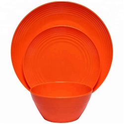colorful 12ps melamine dinnerware set  solid color collection