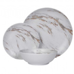 Marble pattern 12 pieces melamine dinner set